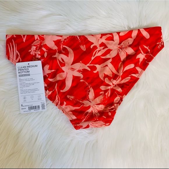 NWT Athleta Clean Medium Printed Floral Bikini Bottoms! 🏝 - Picture 4 of 5